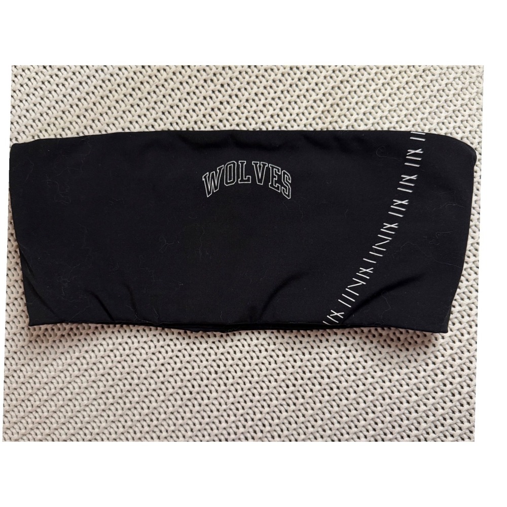 Darc Sport Wolves Black Bandeau Tube Top Small Athletic Gym Streetwear
